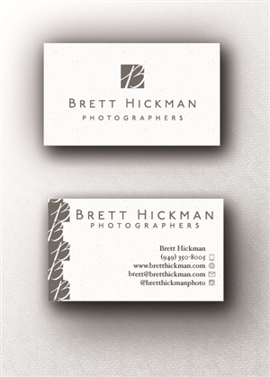 Visitenkarten-Design von jeongmoguri für Brett Hickman Photographers | Design #5747725