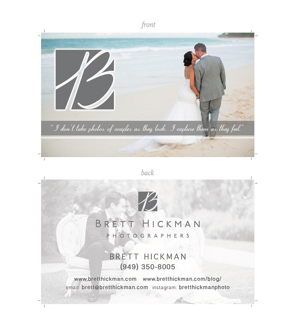 Business Card Design by MendiKleinDesign for Brett Hickman Photographers | Design #5733076