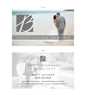 Visitenkarten-Design von MendiKleinDesign für Brett Hickman Photographers | Design #5733076