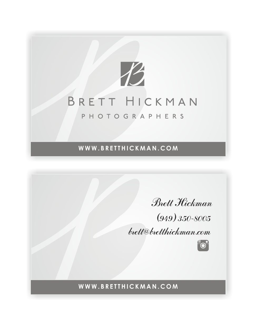 Business Card Design by IneseRo for Brett Hickman Photographers | Design #5729238