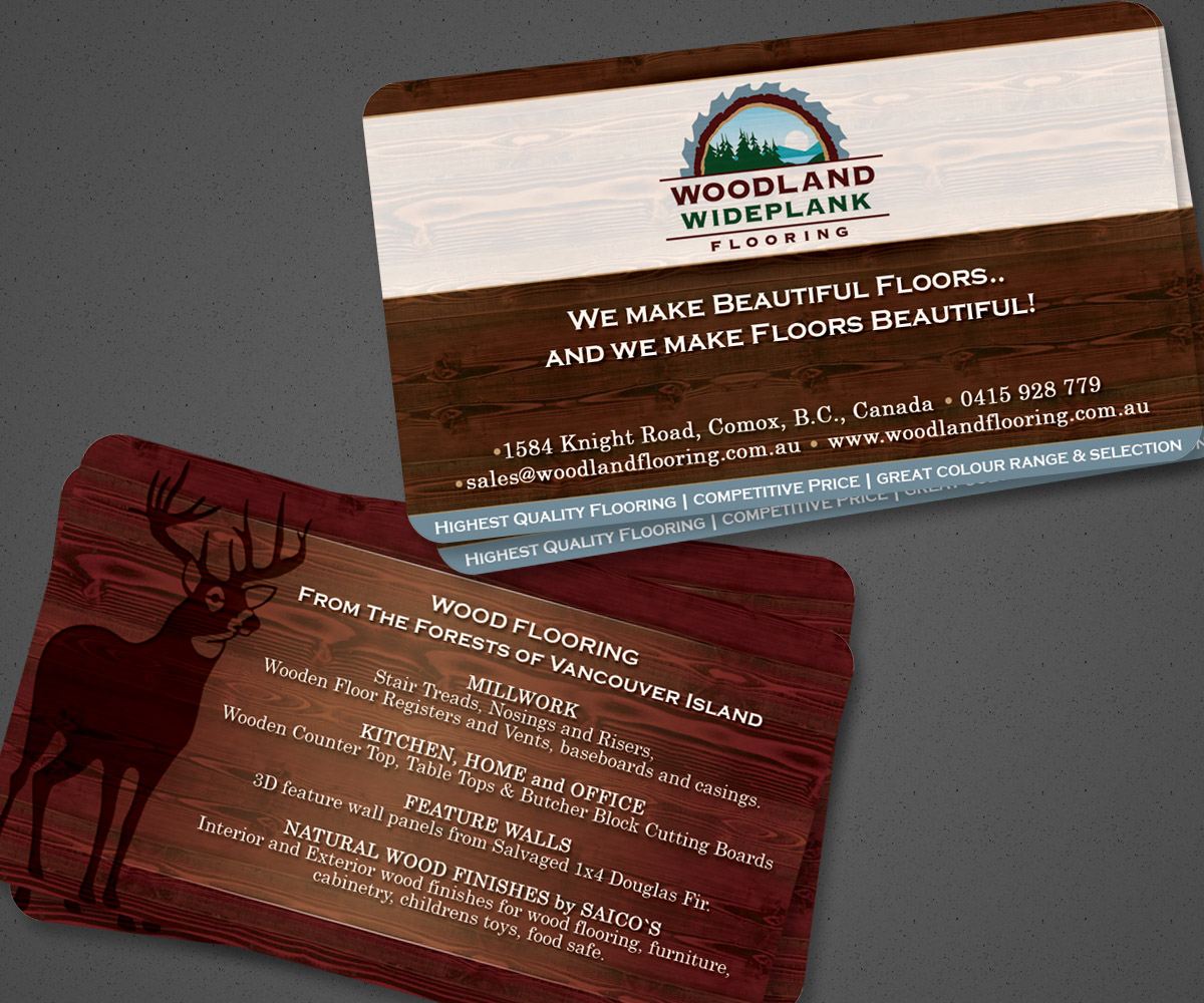 Serious Modern Flooring Business Card Design For A Company By