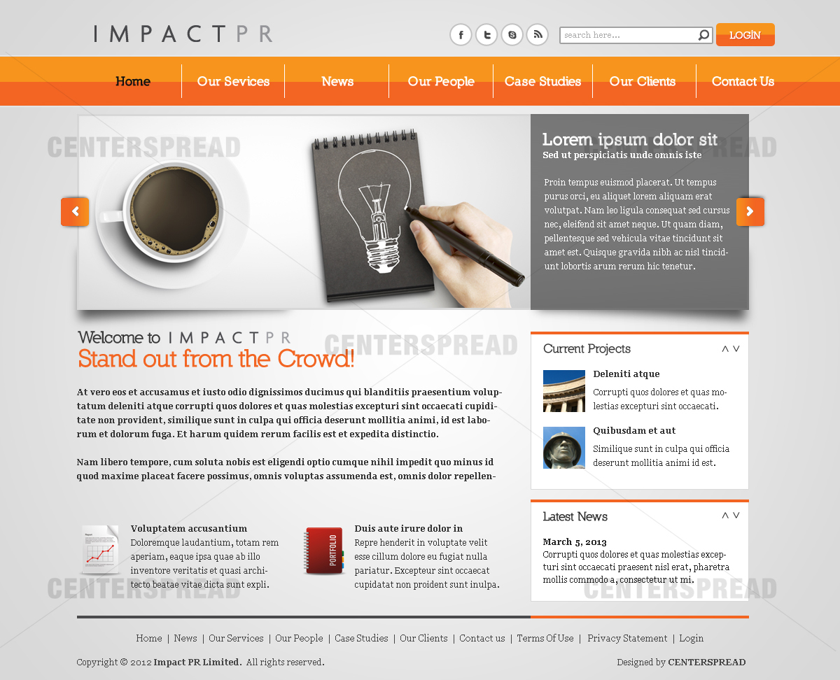 Design Wordpress par CENTERSPREAD pour Impact PR | Design #1572618