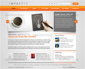 Wordpress Design by CENTERSPREAD for Impact PR | Design #1572618