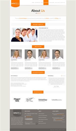 Wordpress Design by TesseraeCreative for Impact PR | Design: #1596554