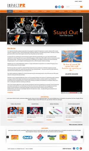 Wordpress Design by Expert Designer for Impact PR | Design #1602780