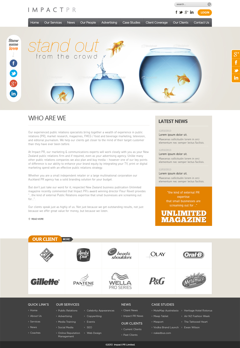 Design Wordpress par Mayank Patel pour Impact PR | Design #1602495