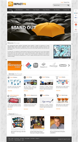 Wordpress Design by webxvision for Impact PR | Design: #1601657