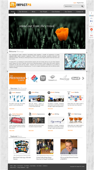 Wordpress Design by webxvision for Impact PR | Design: #1601672