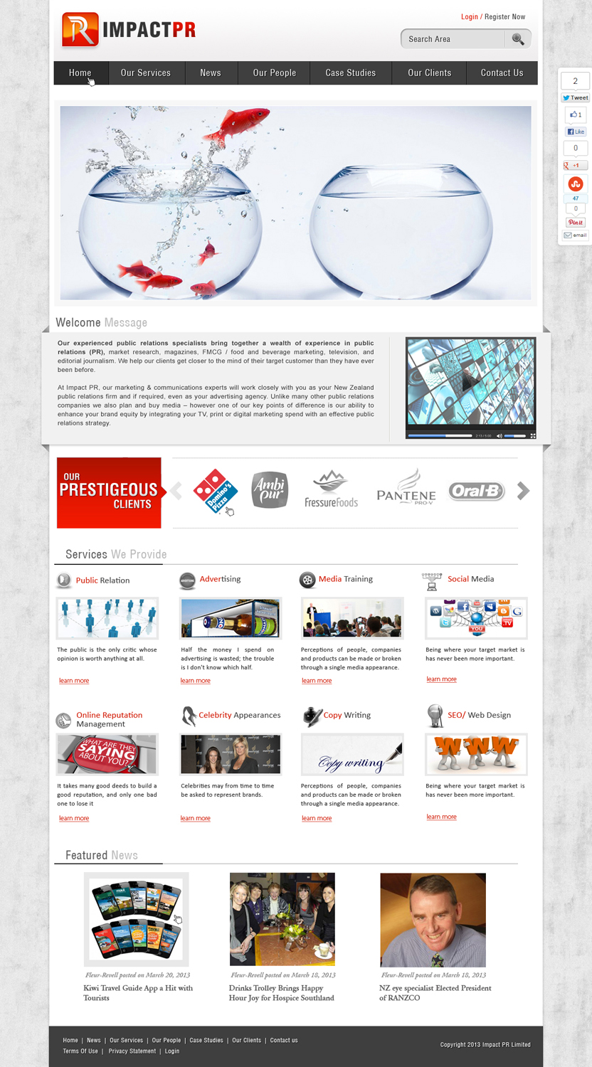 Wordpress Design by webxvision for Impact PR | Design #1601716