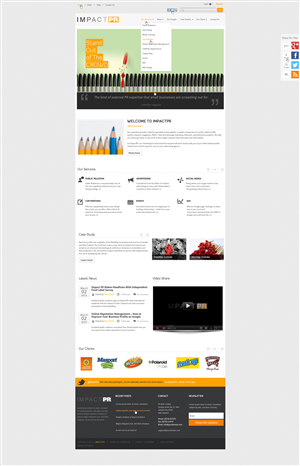 Wordpress Design by AriefK for Impact PR | Design: #1604277