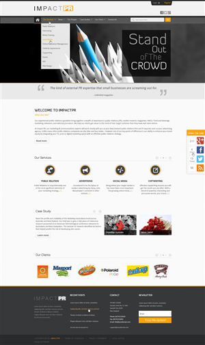 Wordpress Design by AriefK for Impact PR | Design: #1604441