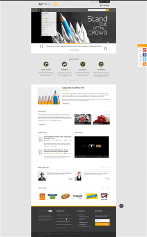 Wordpress Design by AriefK for Impact PR | Design: #1606158