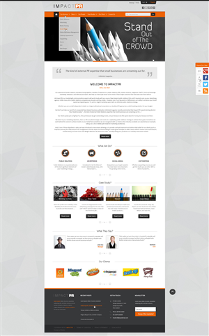 Wordpress Design by AriefK for Impact PR | Design: #1607106
