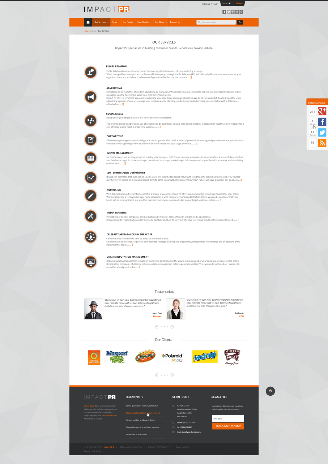 WordPress-Design von AriefK für Impact PR | Design #1607159