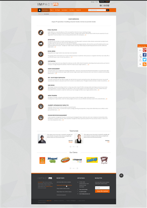 Wordpress Design by AriefK for Impact PR | Design: #1607159