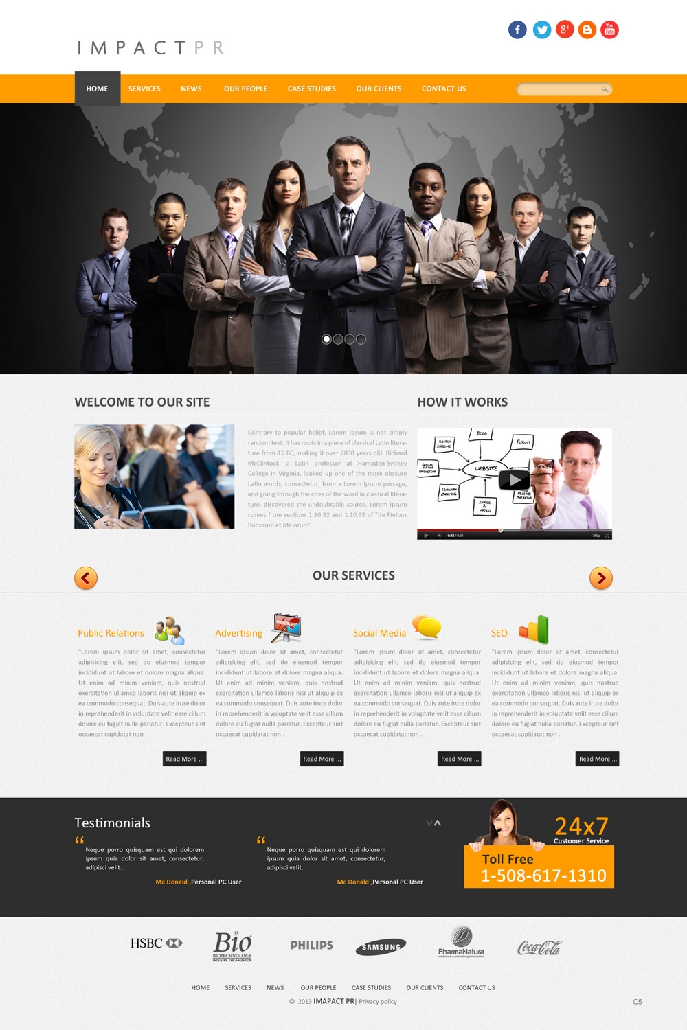 Wordpress Design by pb for Impact PR | Design #1569548