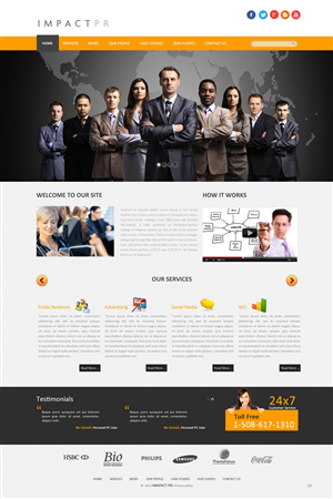 Wordpress Design by pb for Impact PR | Design: #1569548