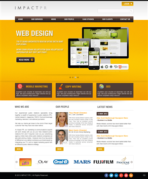 Wordpress Design by pb for Impact PR | Design: #1569551