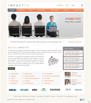 Wordpress Design by pb for Impact PR | Design: #1569554