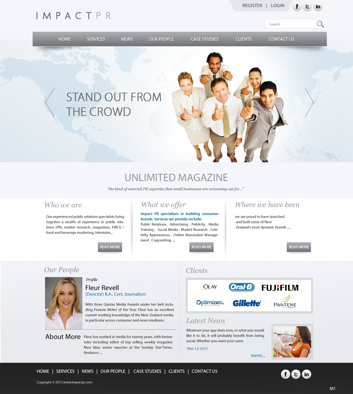 Wordpress Design by pb for Impact PR | Design #1572431