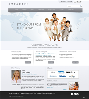 Wordpress Design by pb for Impact PR | Design: #1572431