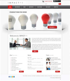Wordpress Design by pb for Impact PR | Design: #1572435
