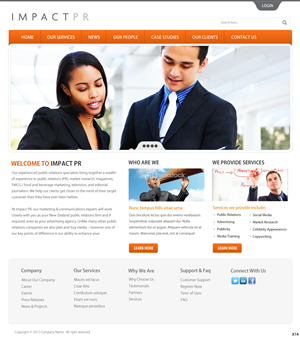 Wordpress Design by pb for Impact PR | Design: #1572441