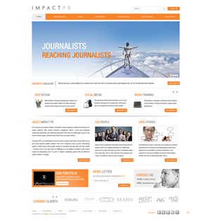 Wordpress Design by pb for Impact PR | Design: #1583104