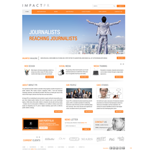 Wordpress Design by pb for Impact PR | Design: #1583110