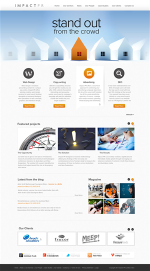 Wordpress Design by OM for Impact PR | Design: #1582251