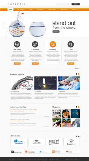 Wordpress Design by OM for Impact PR | Design: #1582254