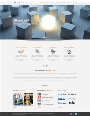 Wordpress Design by OM for Impact PR | Design: #1586500