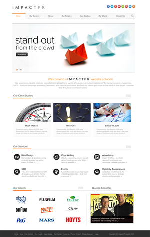 Wordpress Design by OM for Impact PR | Design: #1586518