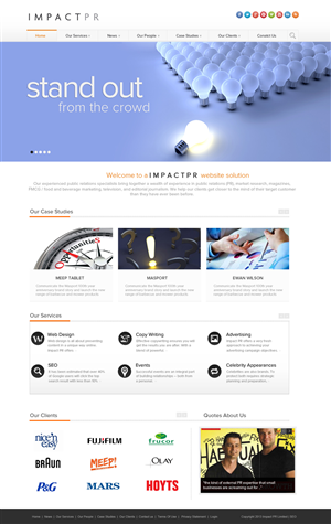 Wordpress Design by OM for Impact PR | Design: #1586520