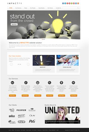 Wordpress Design by OM for Impact PR | Design: #1586528