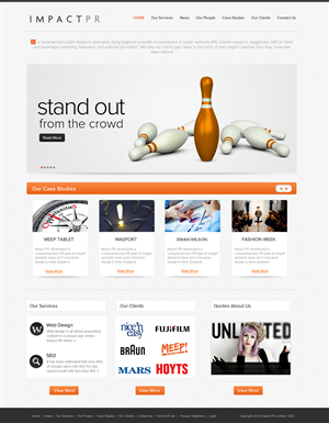 Wordpress Design by OM for Impact PR | Design: #1590251