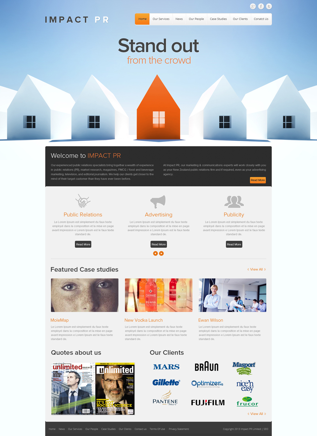 Diseño Wordpress por OM para Impact PR | Diseño #1590263