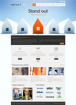 Wordpress Design by OM for Impact PR | Design: #1590263