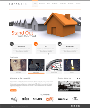 Wordpress Design by OM for Impact PR | Design: #1590274