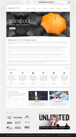 Wordpress Design by OM for Impact PR | Design: #1594199