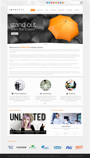 Wordpress Design by OM for Impact PR | Design: #1594260