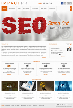Wordpress Design by Creative Usha for Impact PR | Design: #1596697