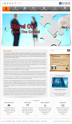 Wordpress Design by Creative Usha for Impact PR | Design: #1599903
