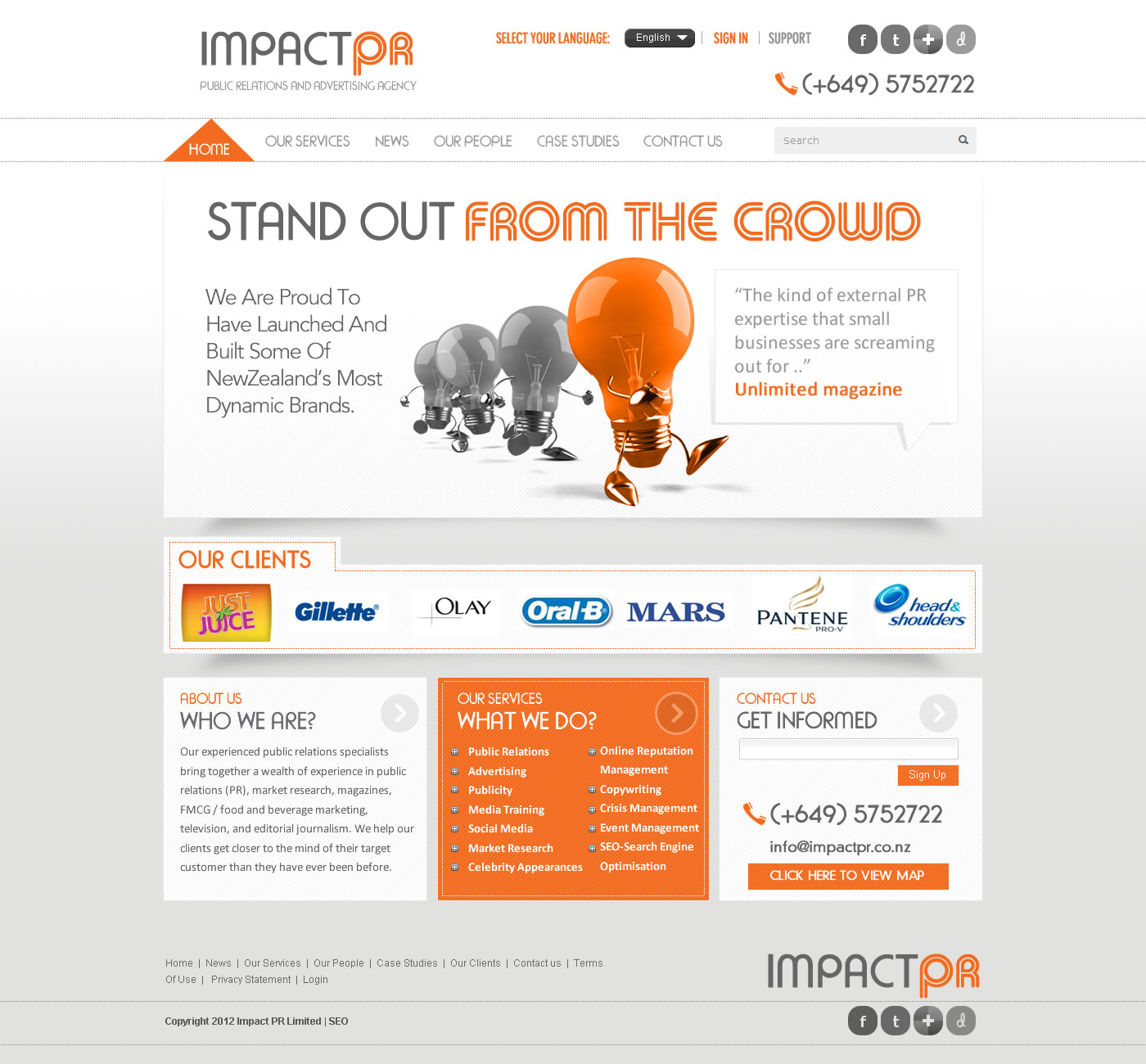 Wordpress Design by TechWise for Impact PR | Design #1587746