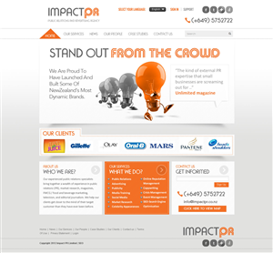 Wordpress Design by TechWise for Impact PR | Design: #1587746