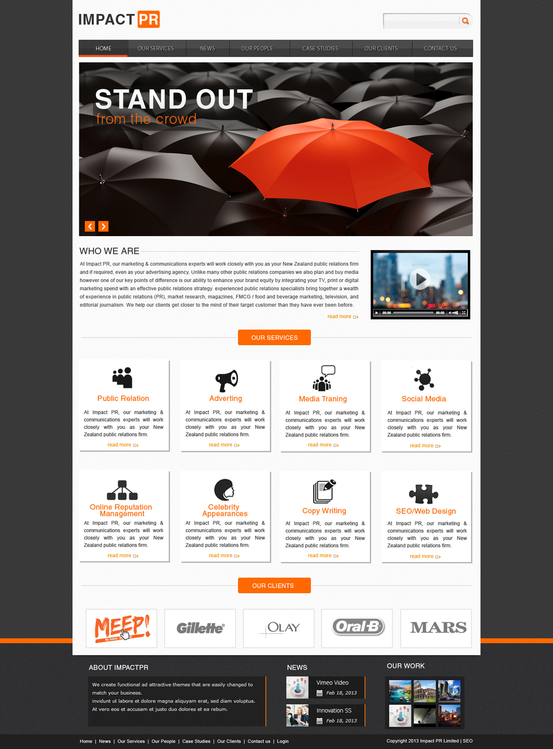 Wordpress Design by Creative X Designs for Impact PR | Design #1606491