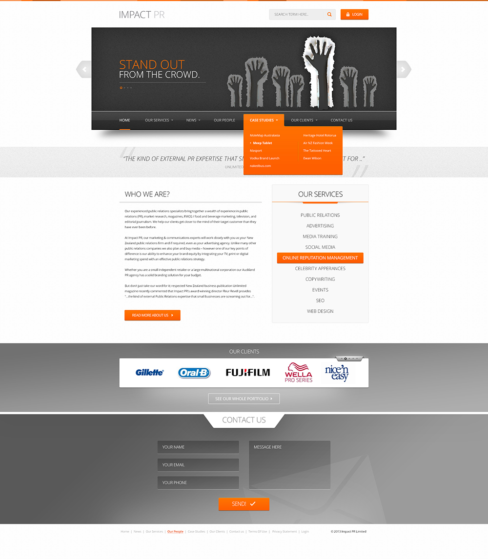 Design Wordpress par Fuxxo Works pour Impact PR | Design #1595065