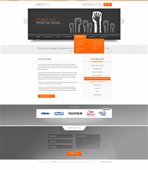 Wordpress Design by Fuxxo Works for Impact PR | Design #1595065