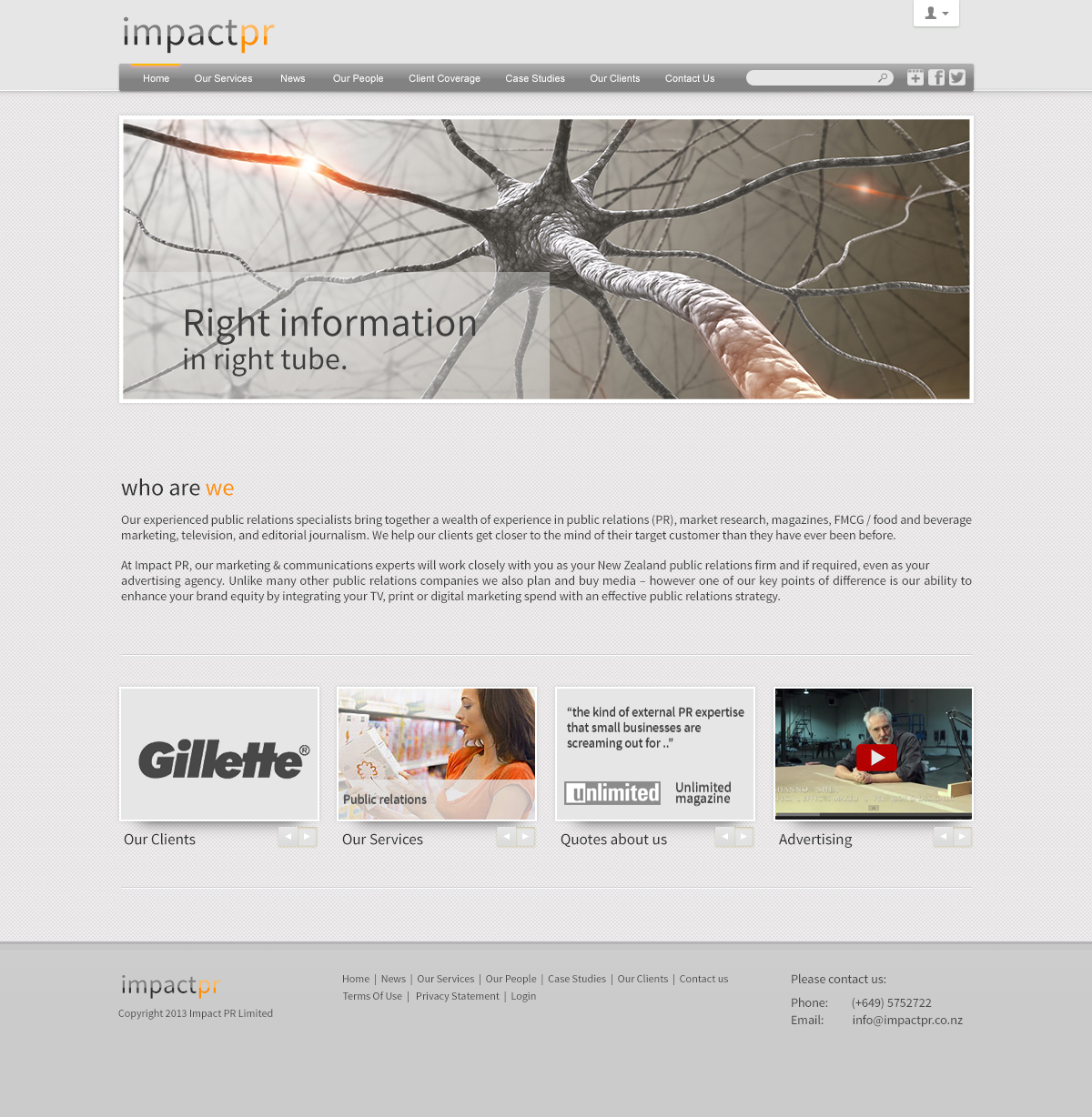 Wordpress Design by Maki for Impact PR | Design #1602288