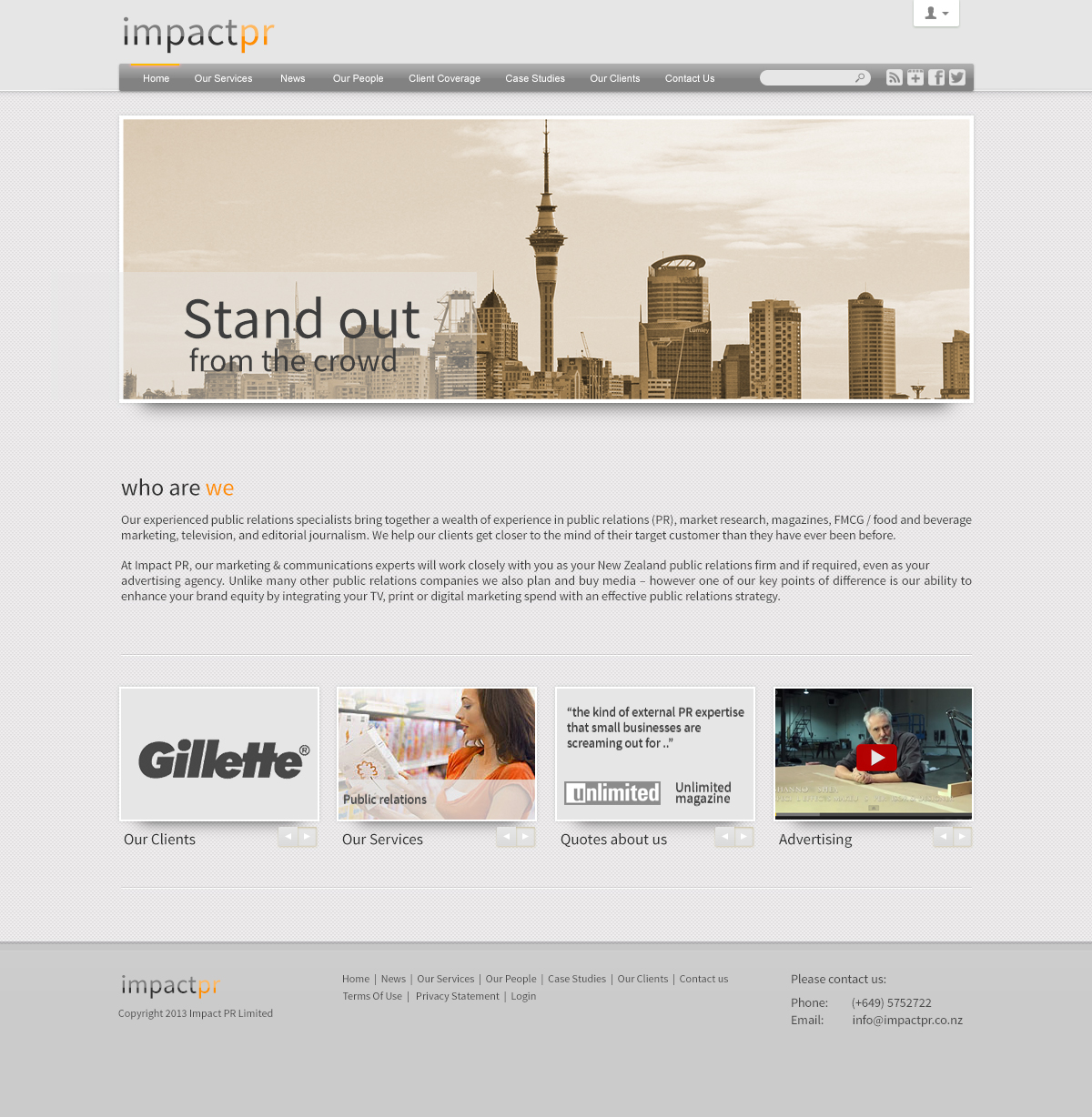 WordPress-Design von Maki für Impact PR | Design #1602323